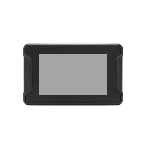 CYBER FIREBIRD steering wheel dashboard module displaying speed, lap timing, battery status, track flags and boost information for electric go-karts.