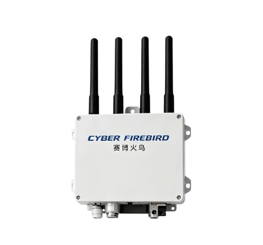 CYBER FIREBIRD long-range wireless LoRa gateway module for real-time trackside go-kart communication and control.